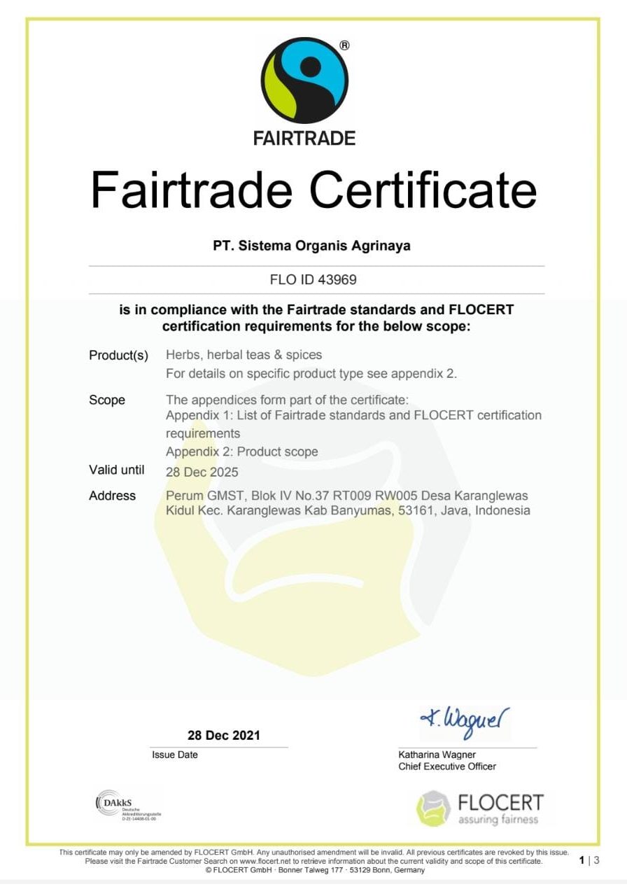 Sertifikat Fairtrade
